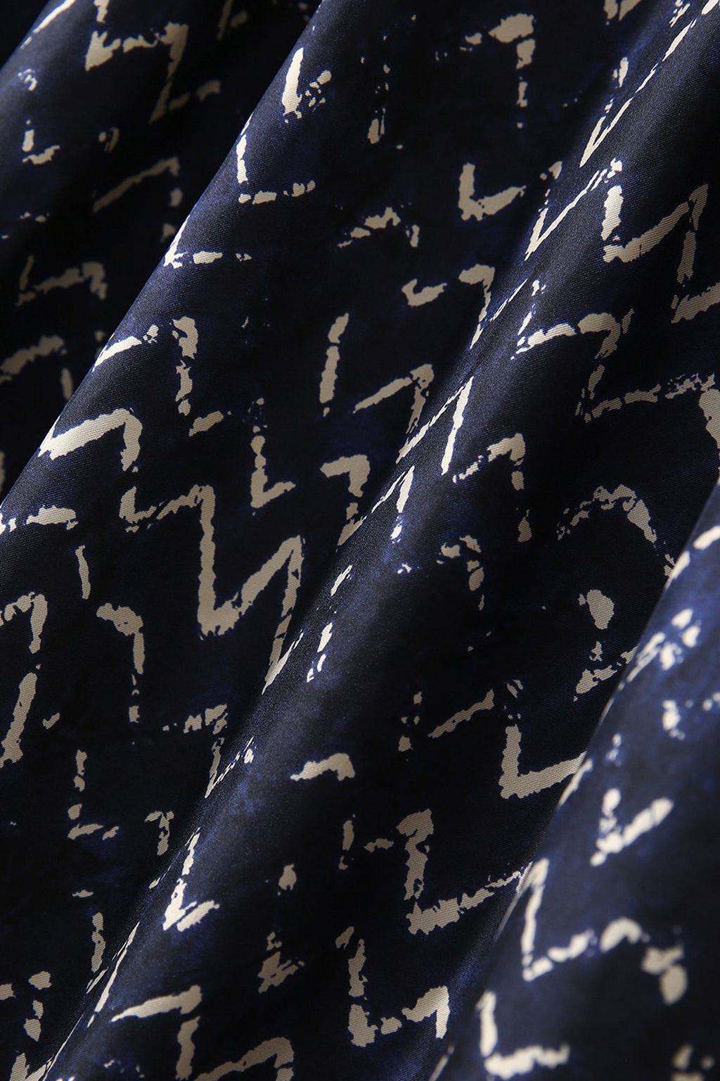 100% Silk Twill Printed Trapeze Midi Dress
