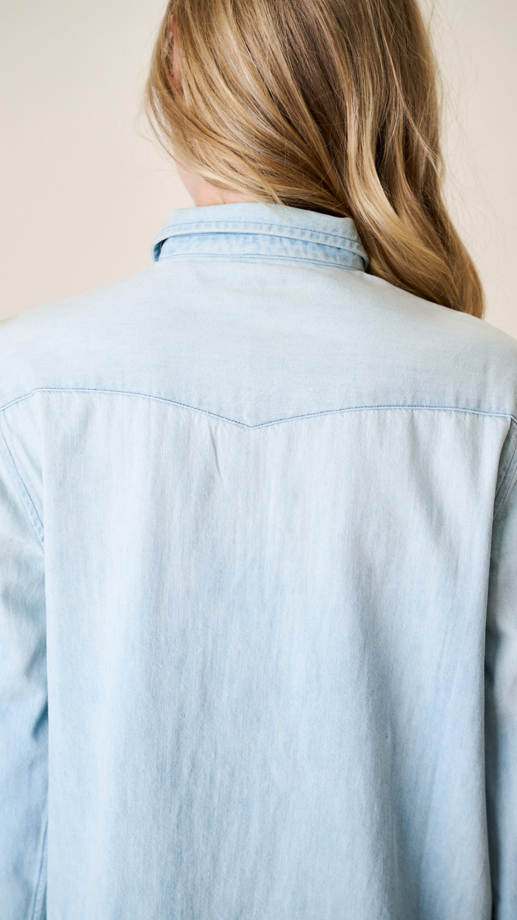 Denim Western Shirt - Pale Wash
