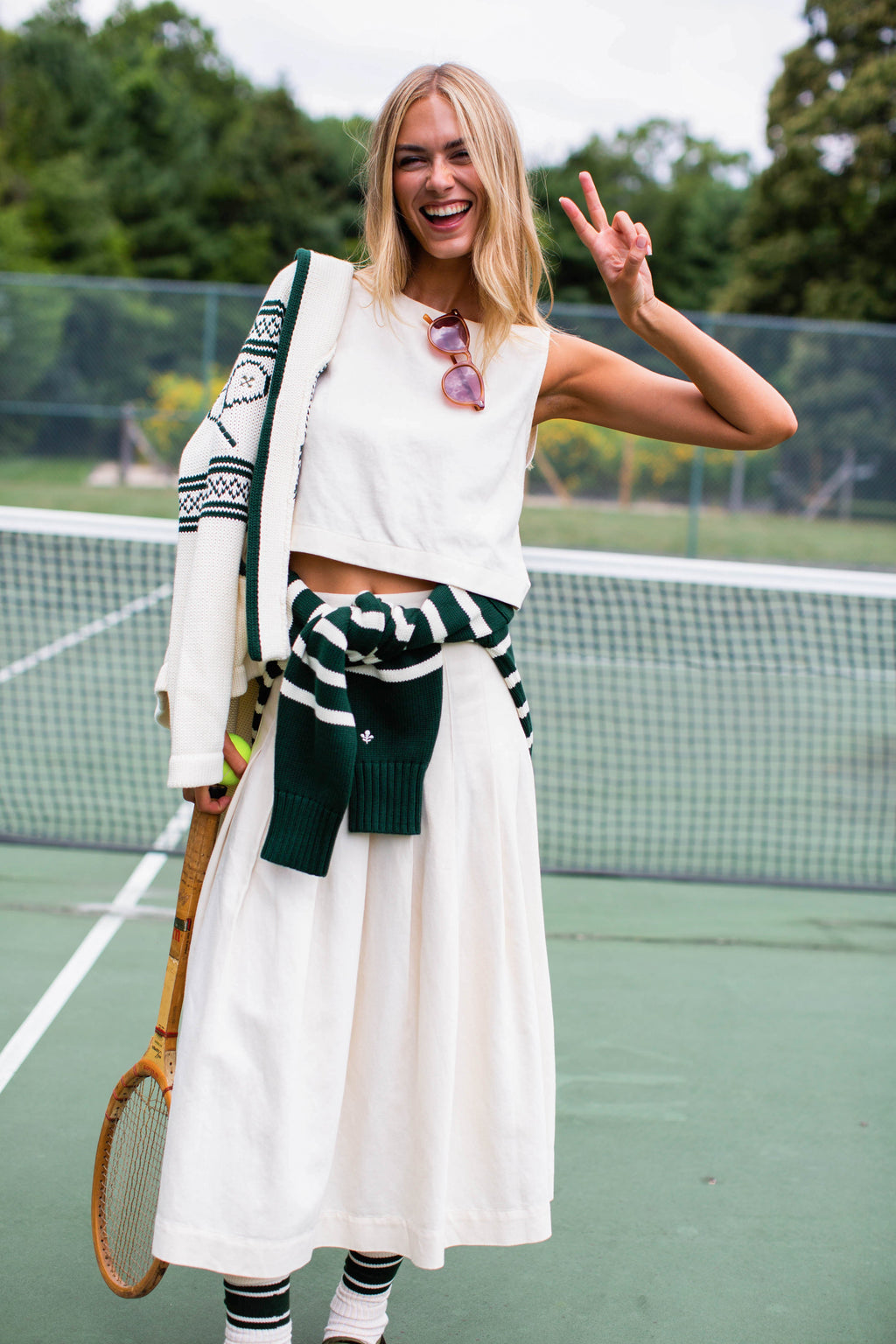 Bridget Cotton-Linen Skirt - Ivory