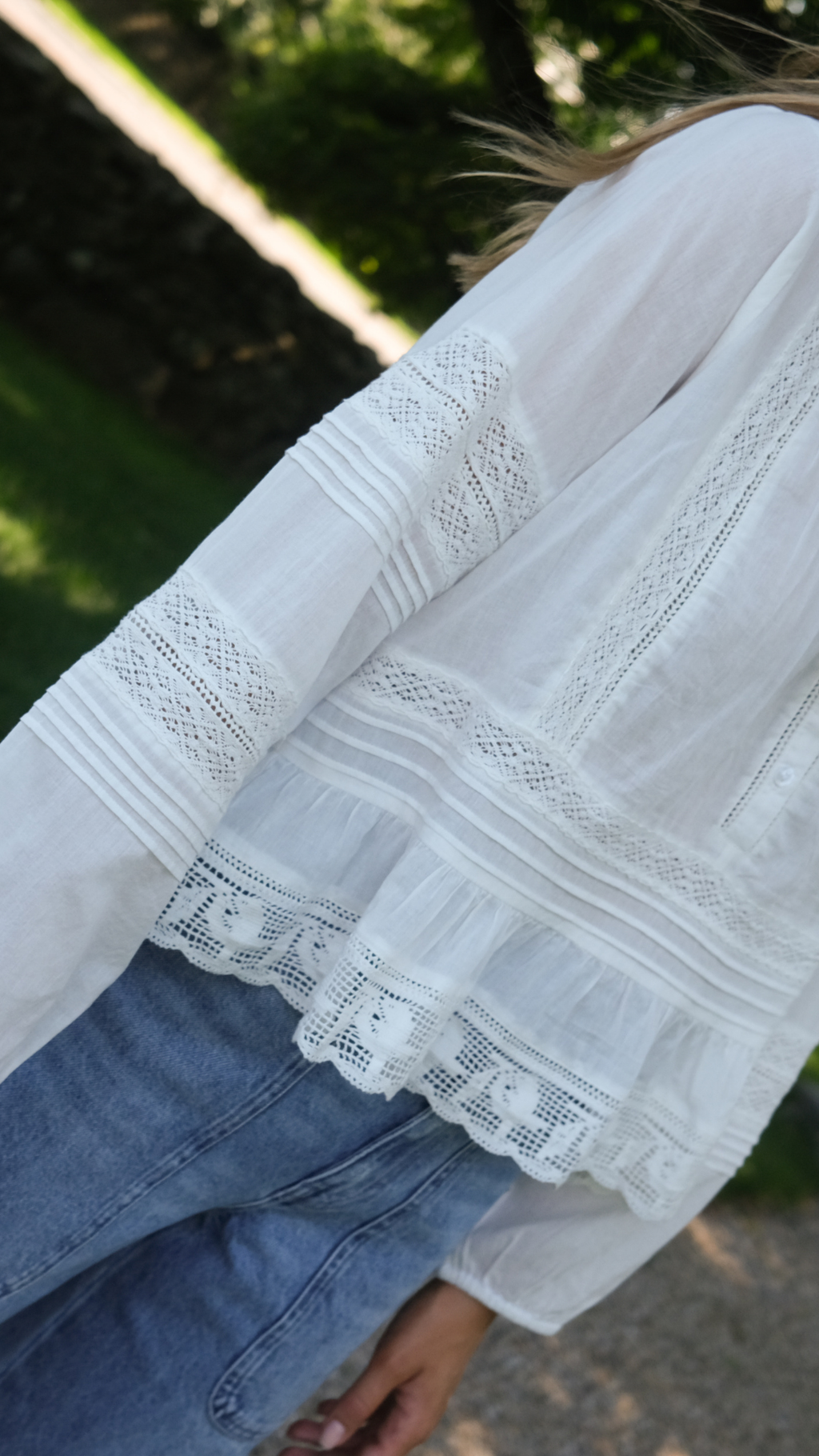 Avery Cotton Lace Top - Ivory