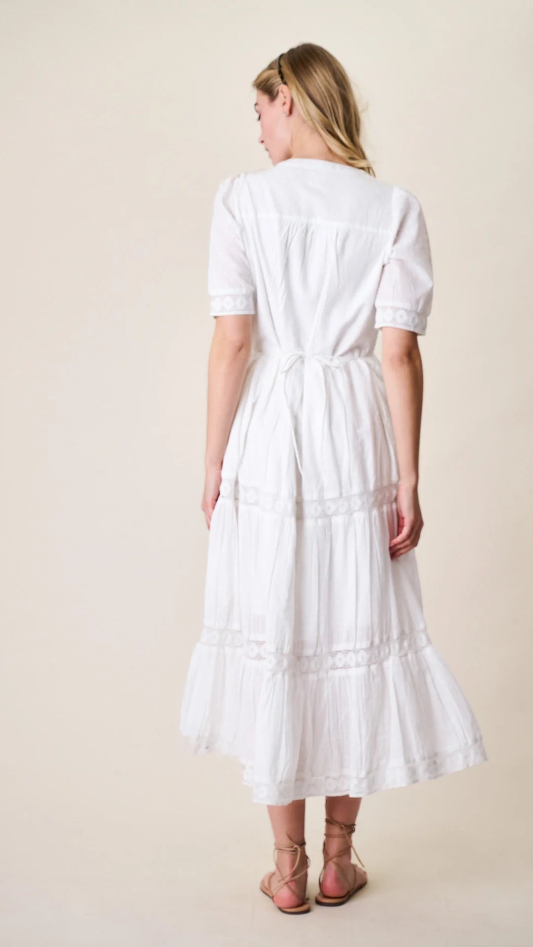 Eve Dress - White Dobby