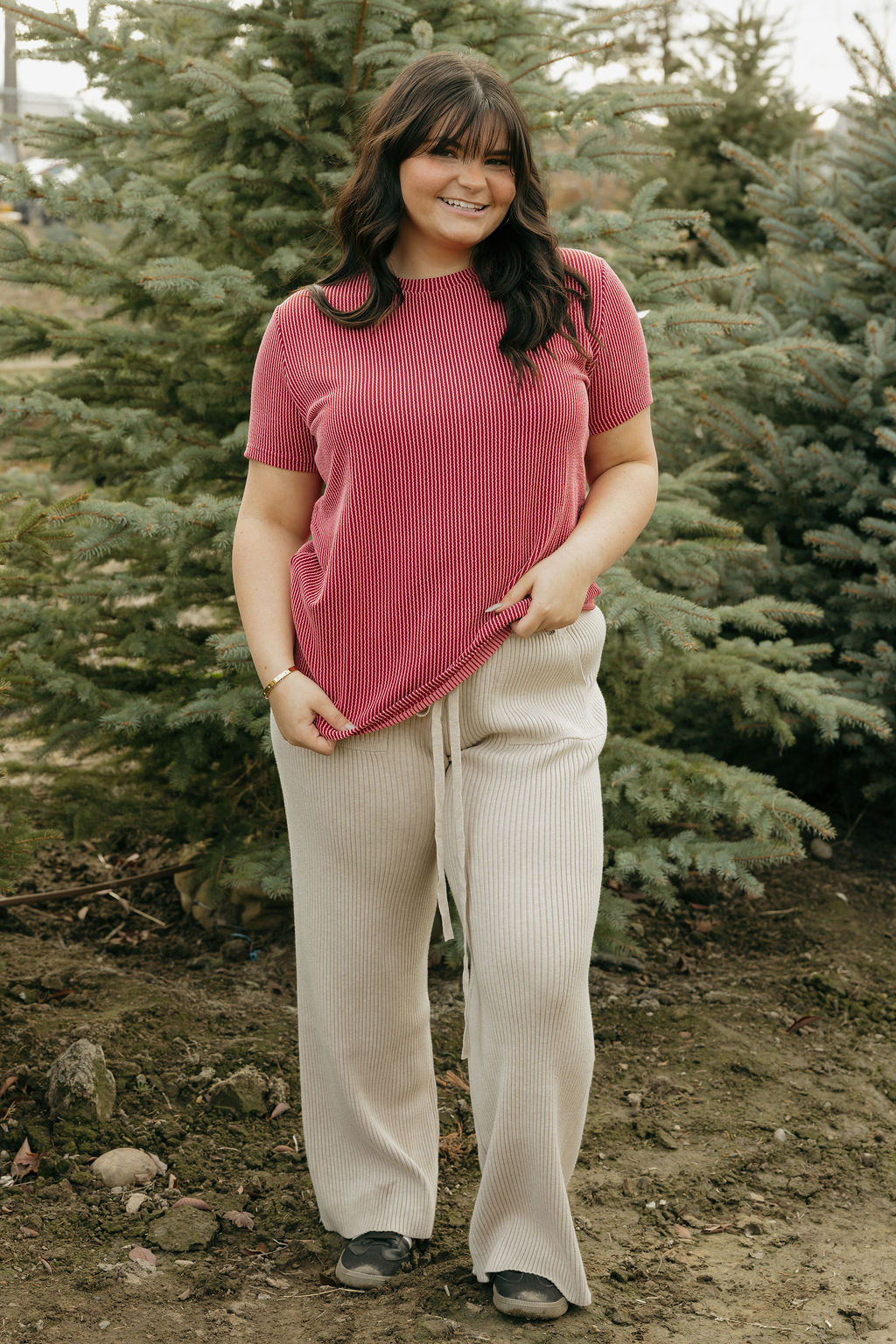Boone Top-Maroon