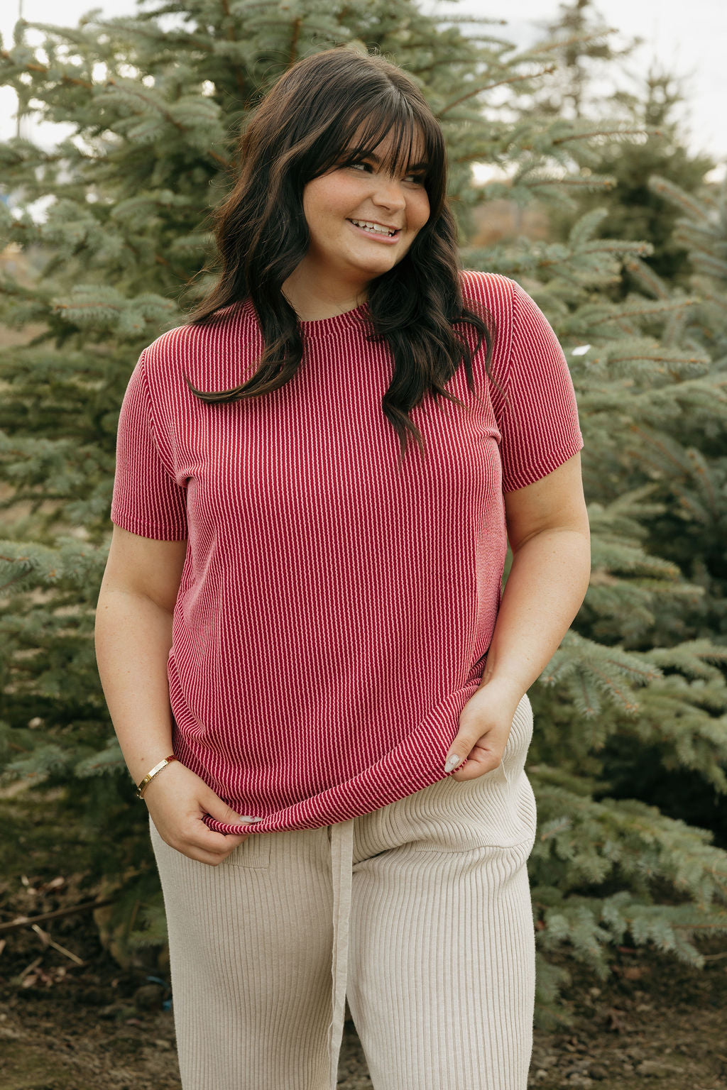 Boone Top-Maroon
