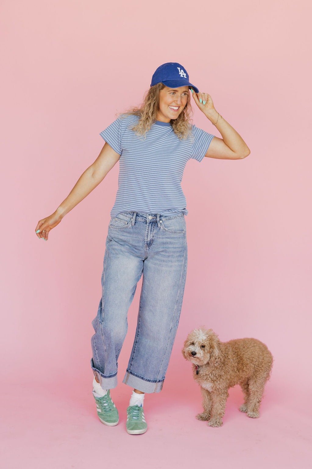 Gabi Tee-Blue Stripe