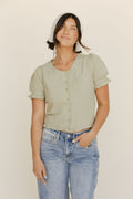 Margo Top-Green Stripe