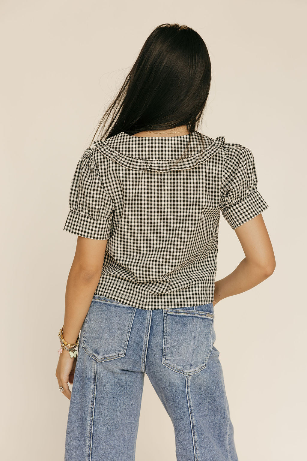Darcy Top-Black Gingham