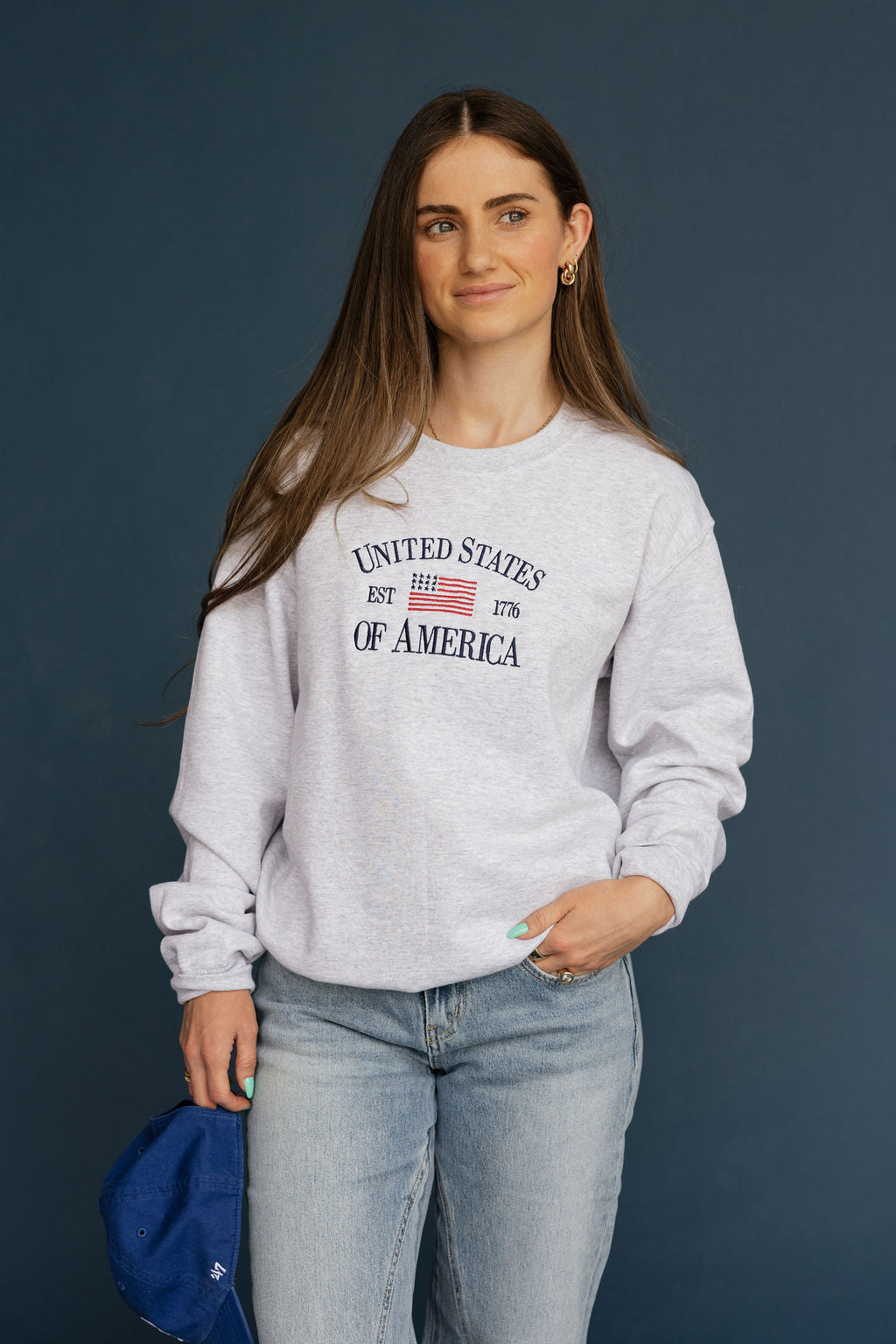 Vintage USA Pullover-Heather Grey