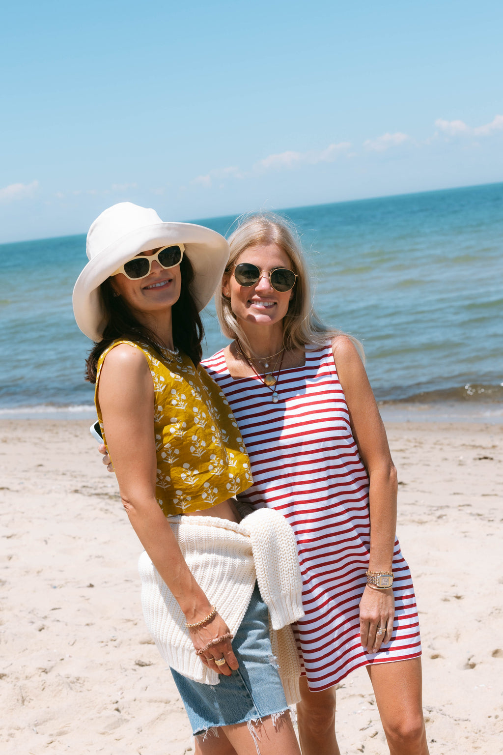 Presley Shift Dress - Red Nautical Stripe