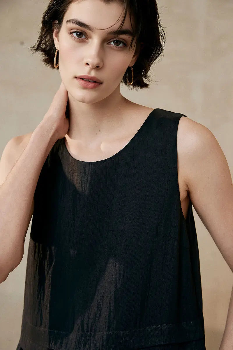 Ombre Sleeveless Linen Midi Dress