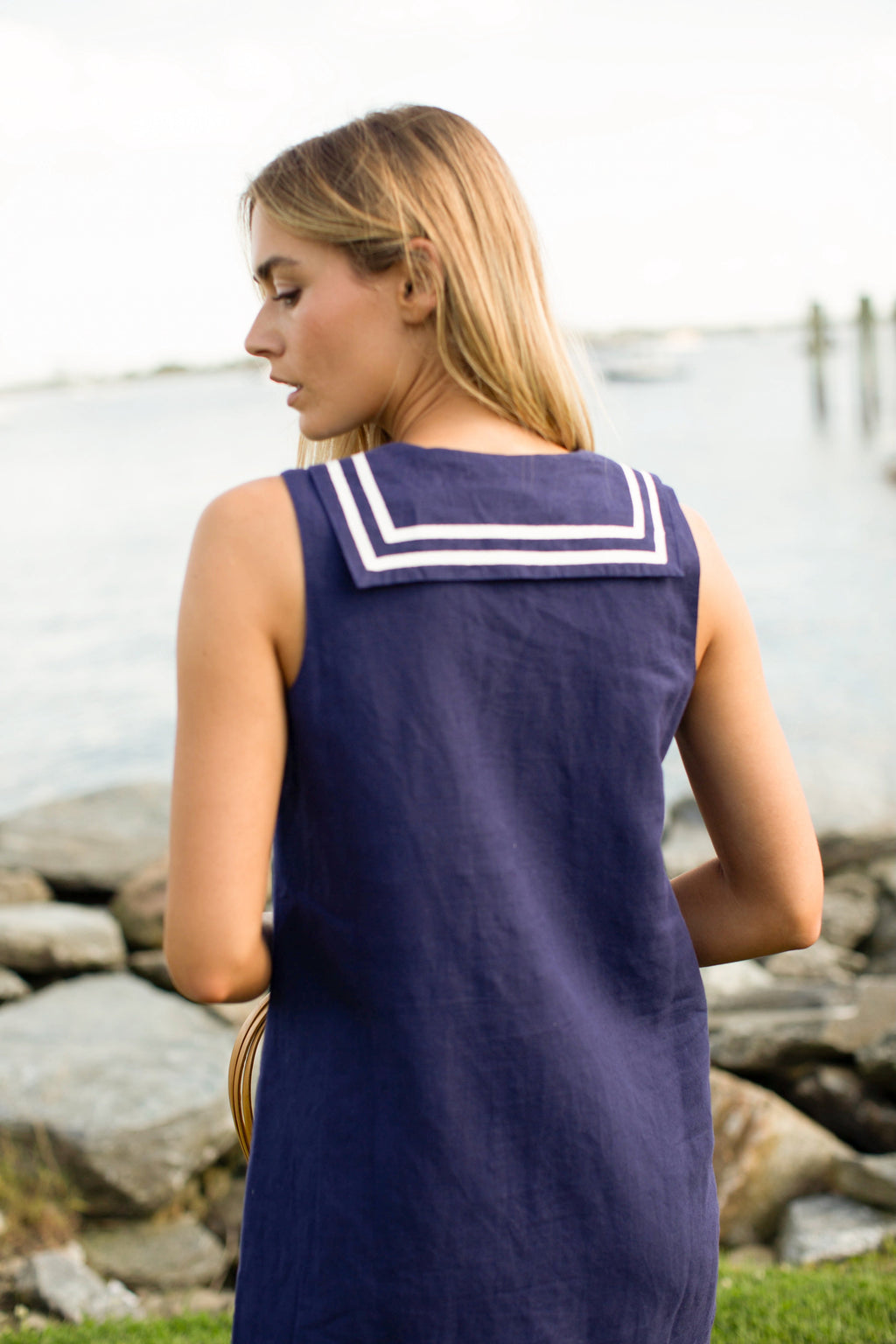 Waterfront Shift Dress - Navy