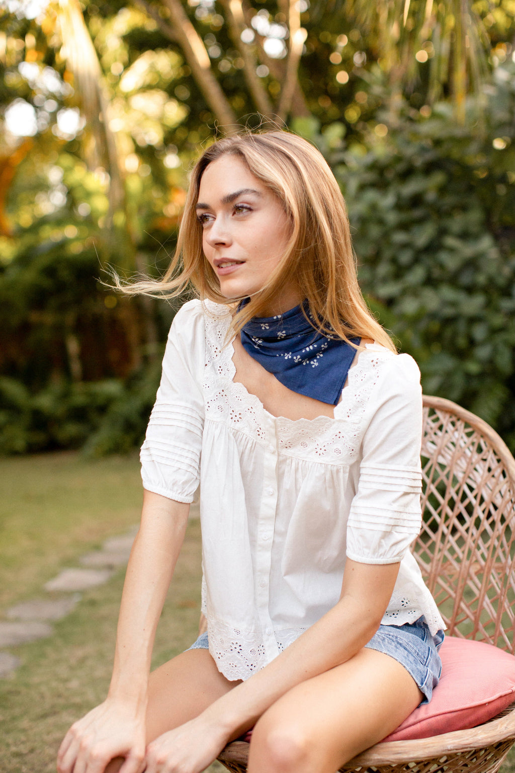 Liza Top - Shell Schiffli