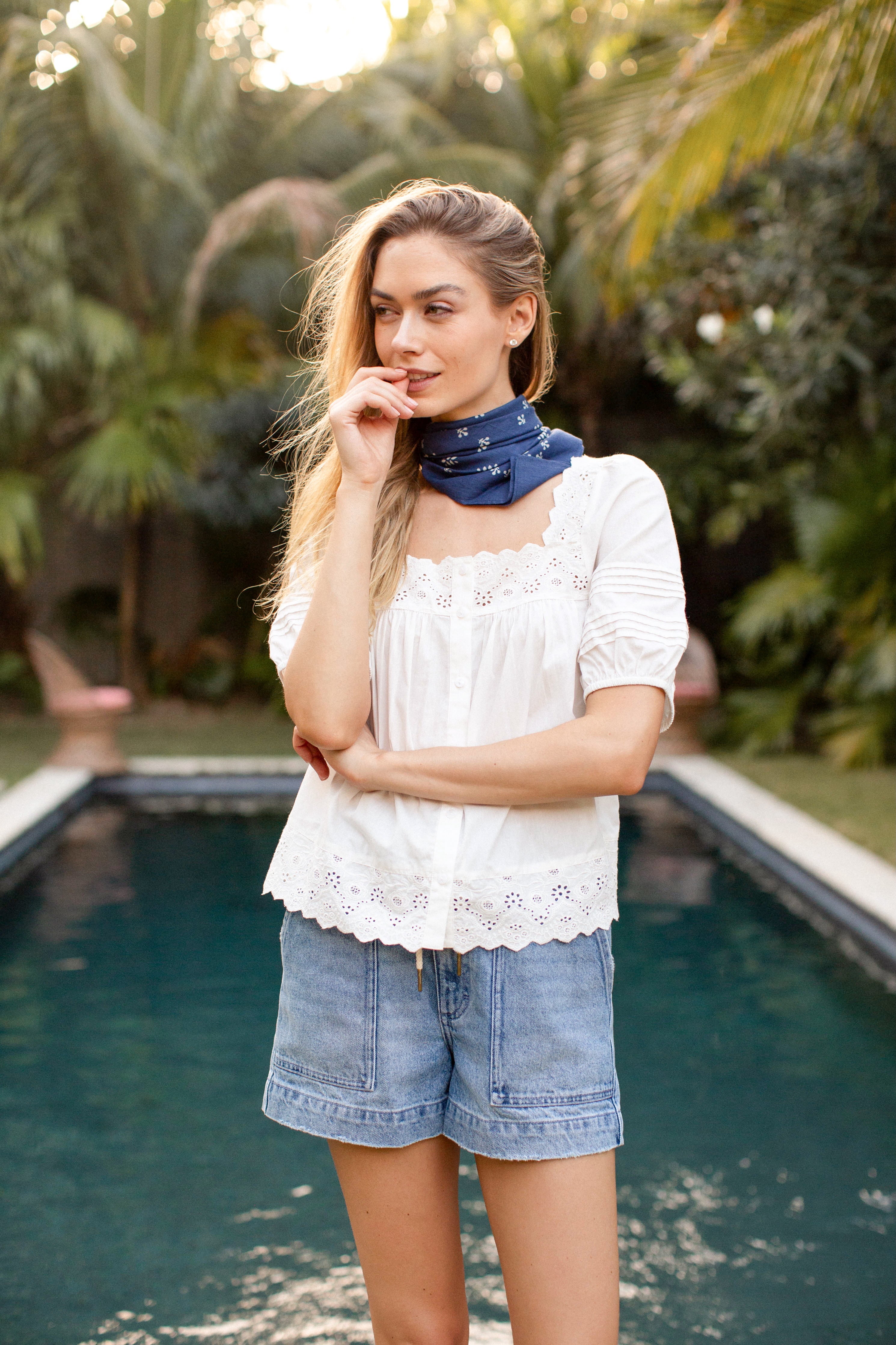 Liza Top - Shell Schiffli