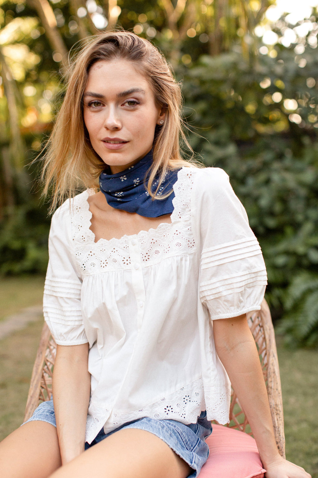 Liza Top - Shell Schiffli