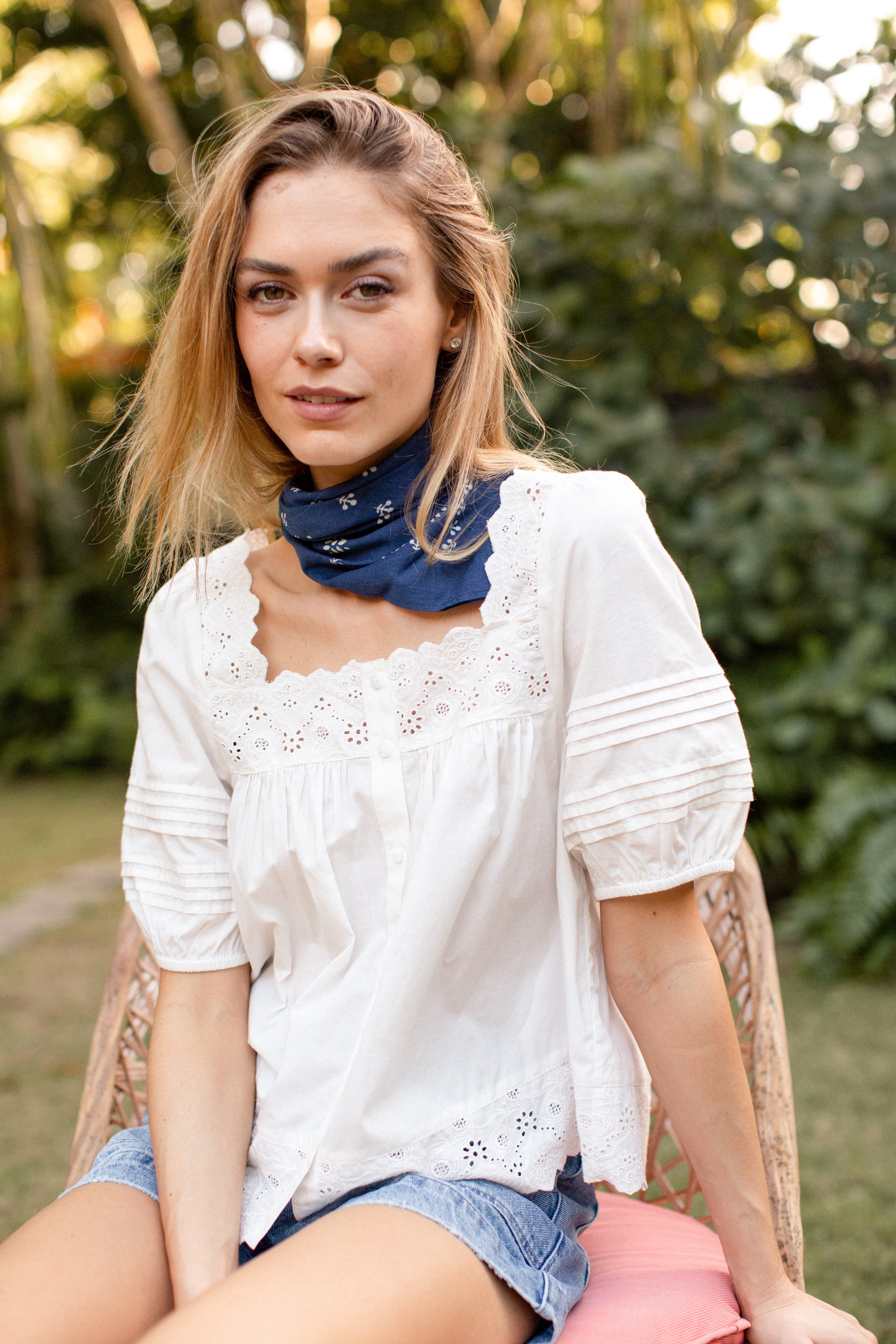 Liza Top - Shell Schiffli