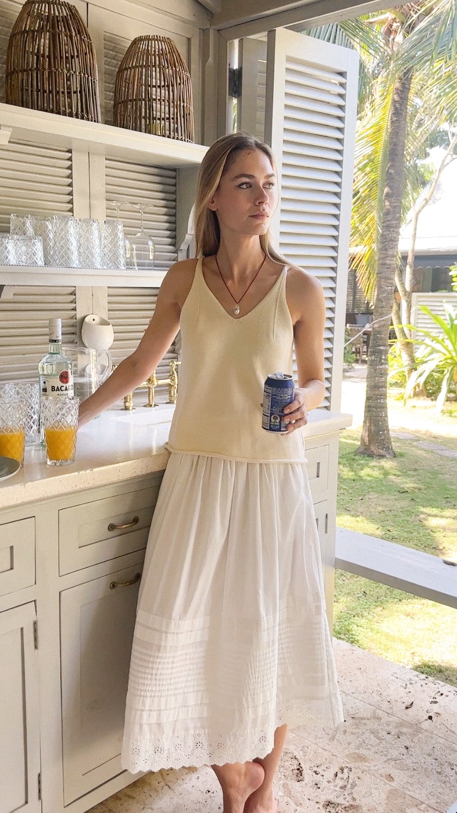 Lydia Skirt - Shell Schiffli