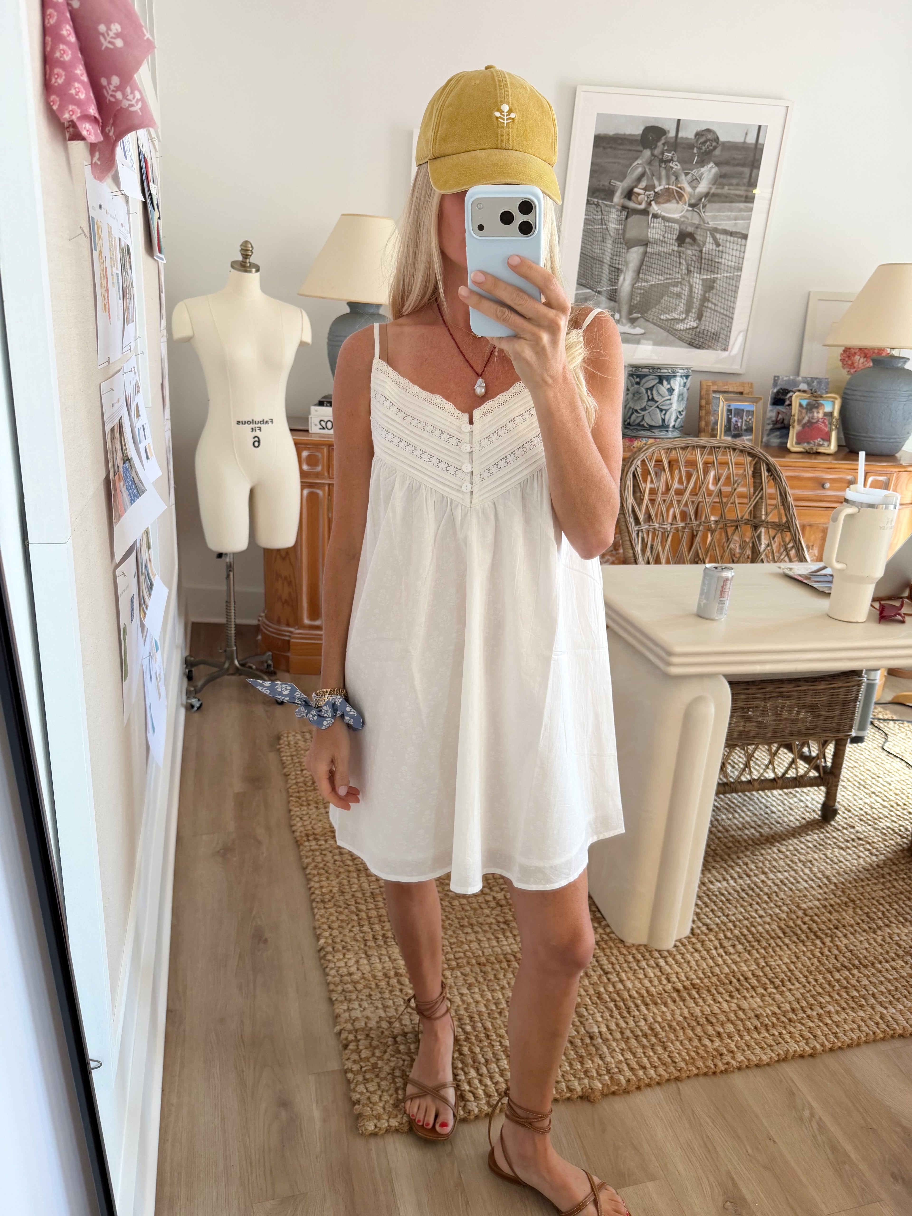 Elodie Dress - Ivory Mini Dandelion