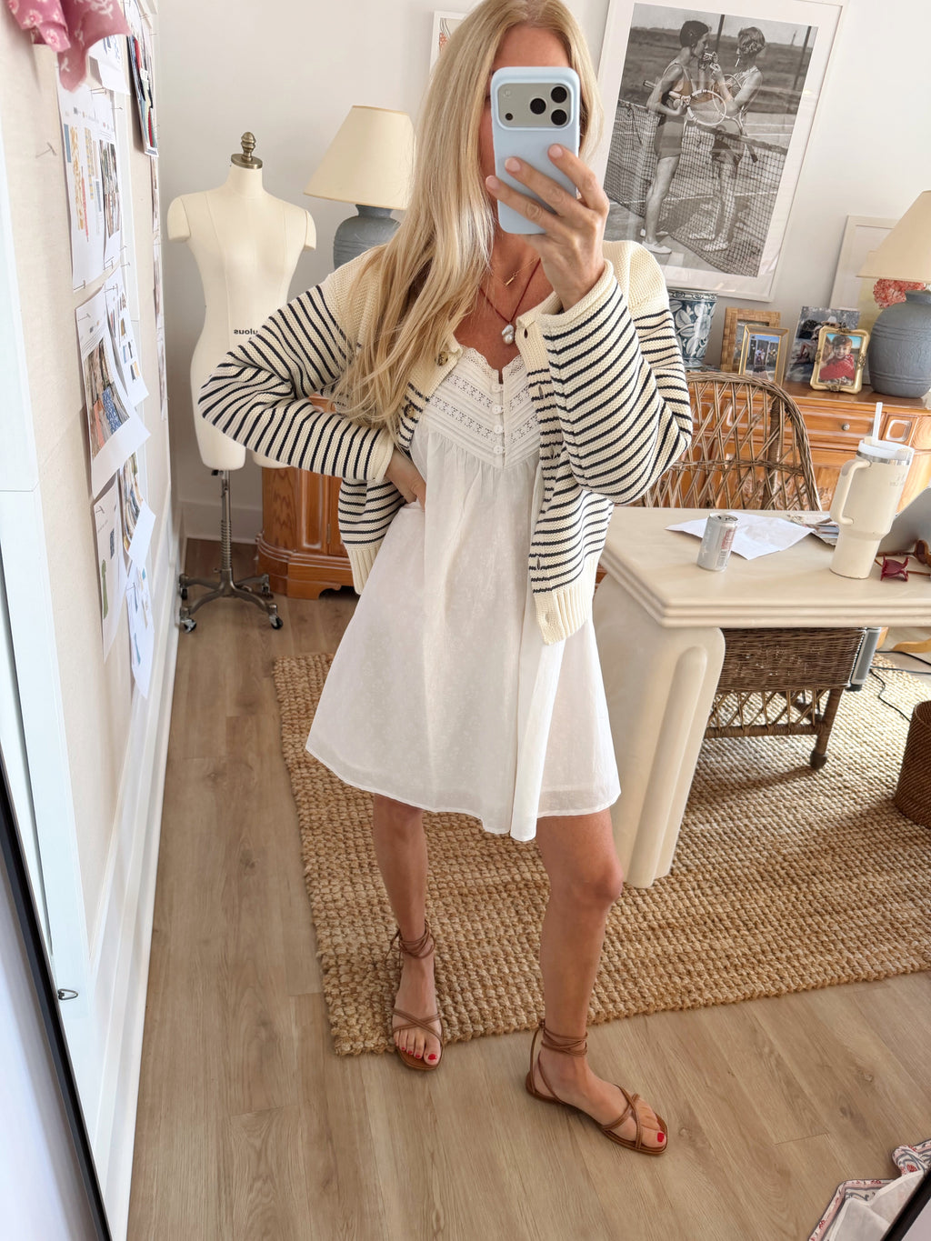 Elodie Dress - Ivory Mini Dandelion