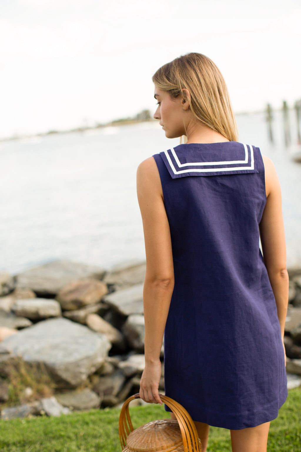Waterfront Shift Dress - Navy