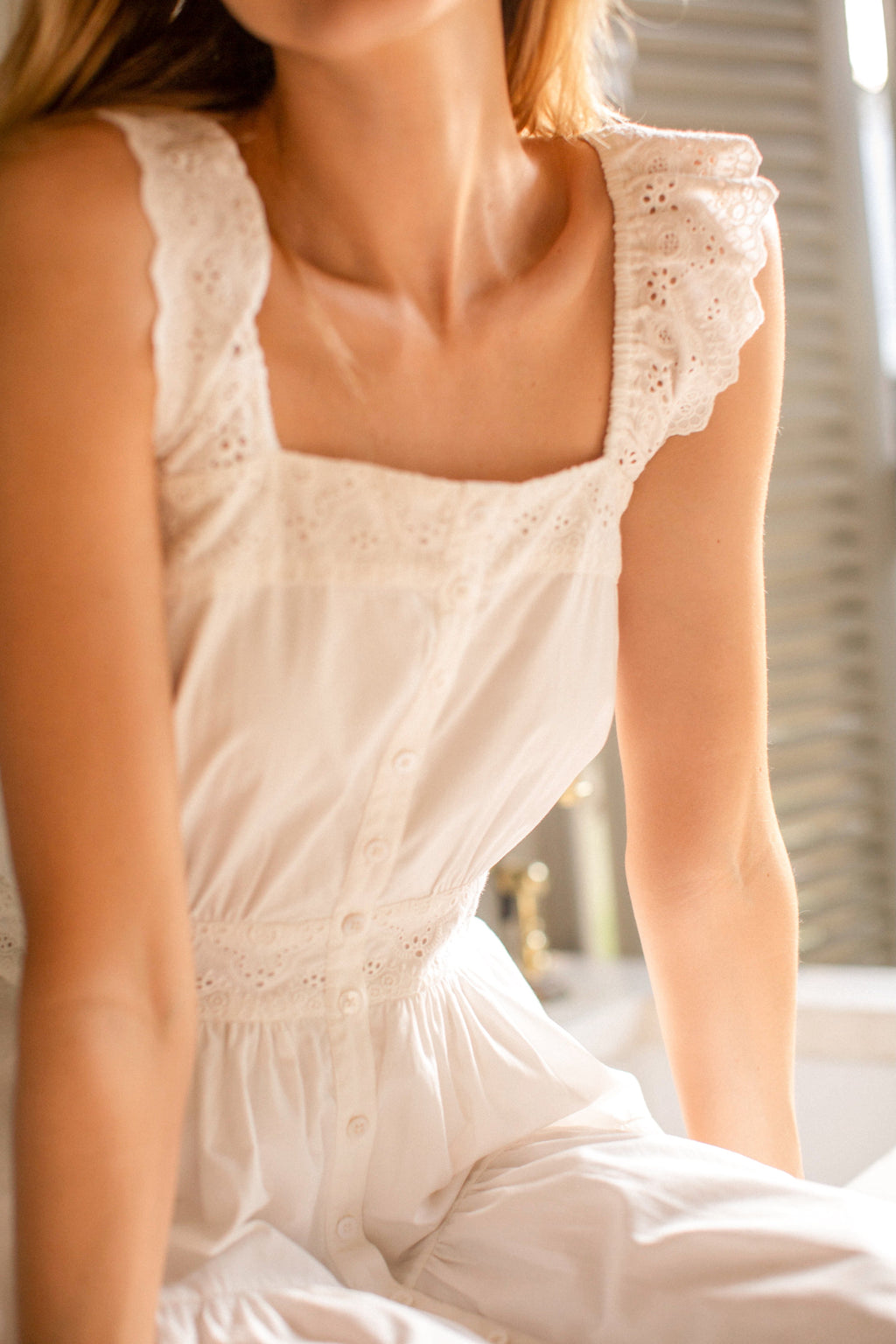 Frida Dress - Shell Schiffli