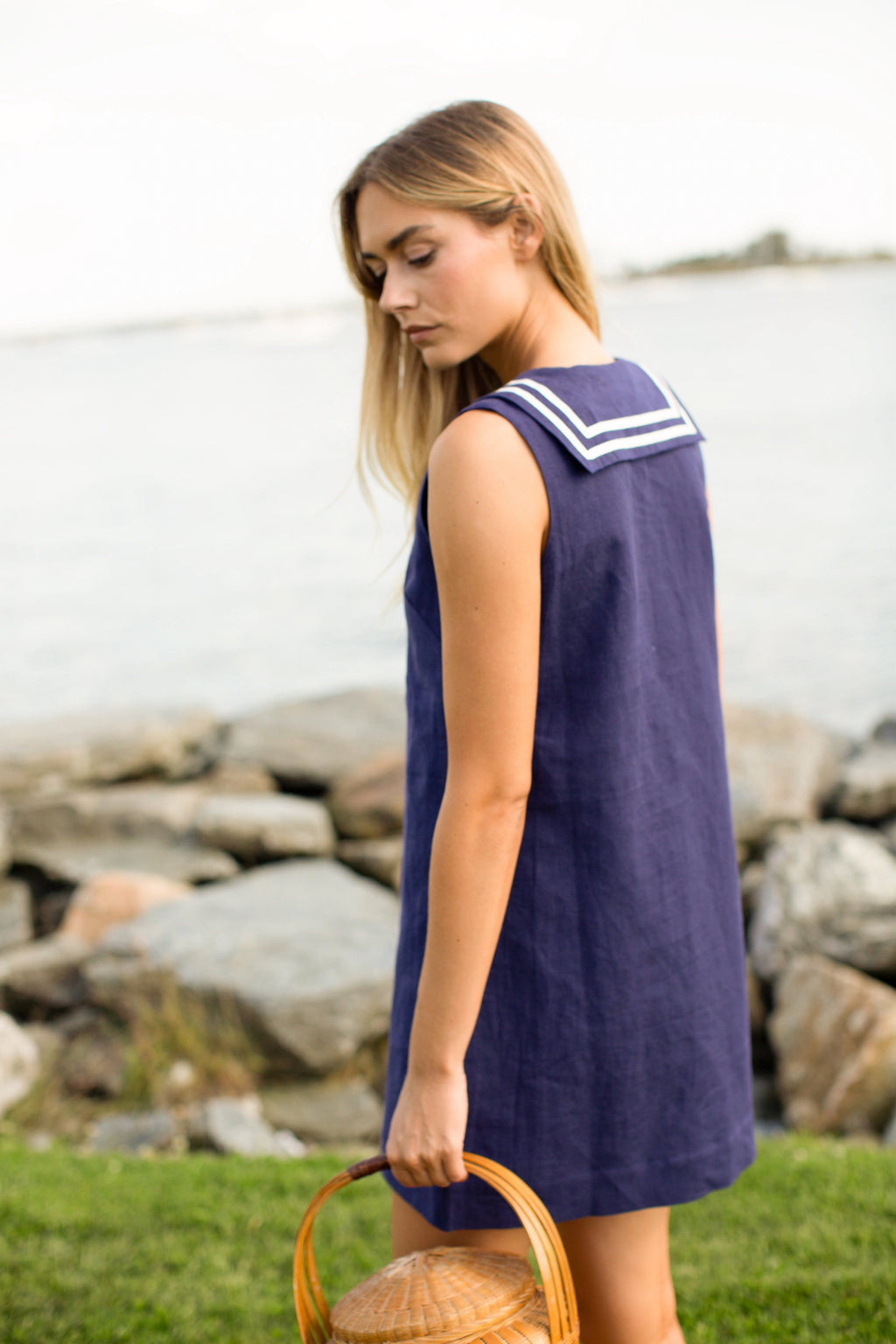 Waterfront Shift Dress - Navy