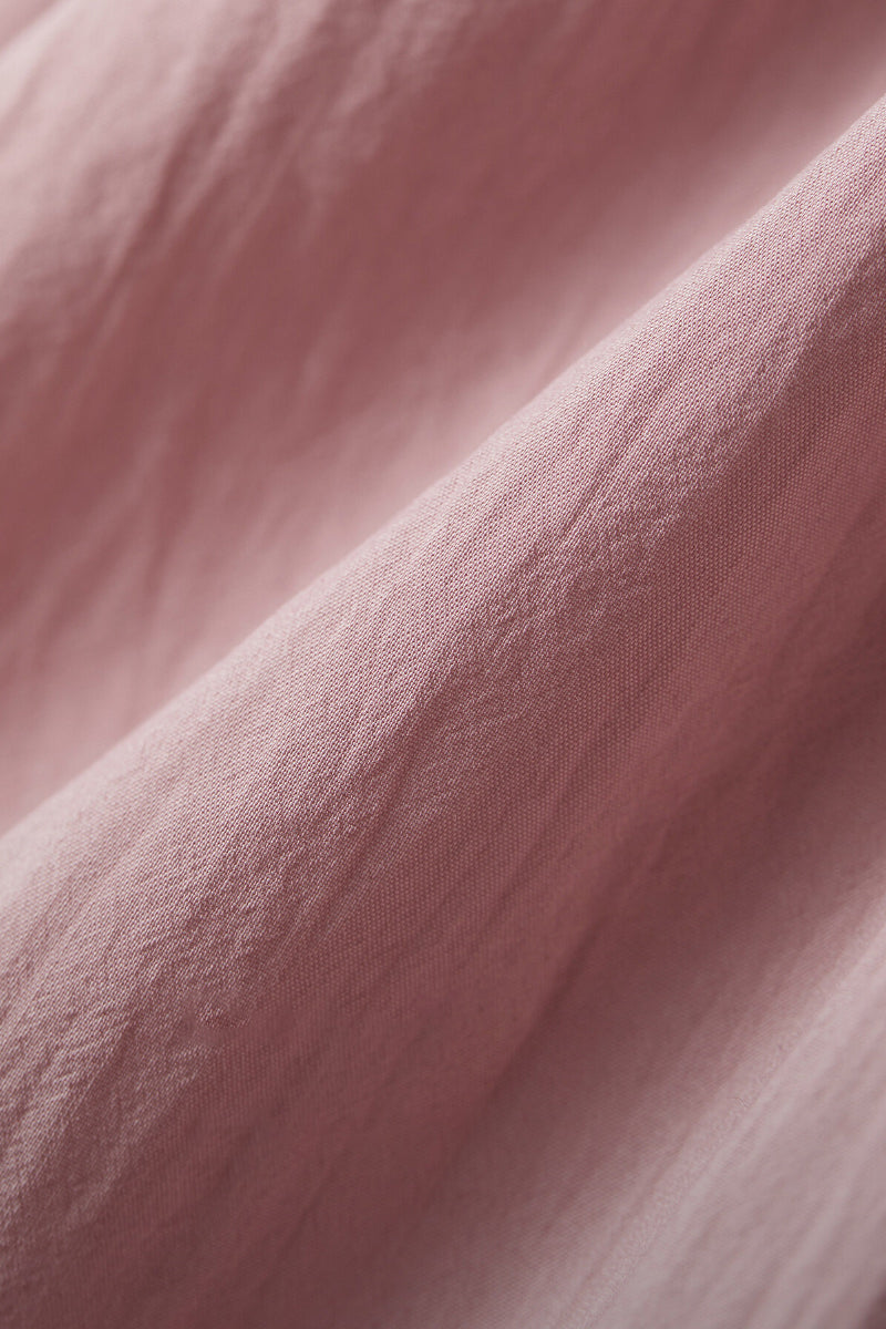 Causal Summer Pleat Textured Light Pink Midi Tank Dress