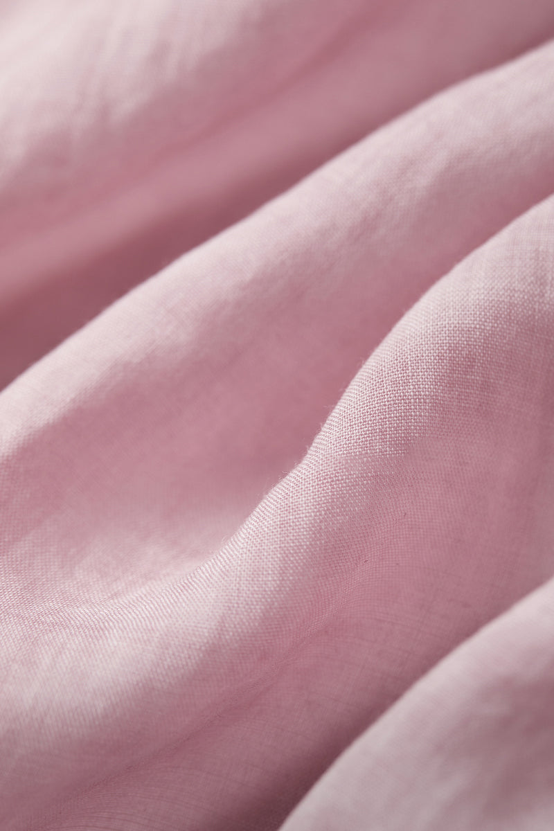 Pink Ramie-Tencel Tiered Swing Beach Tank Midi Dress
