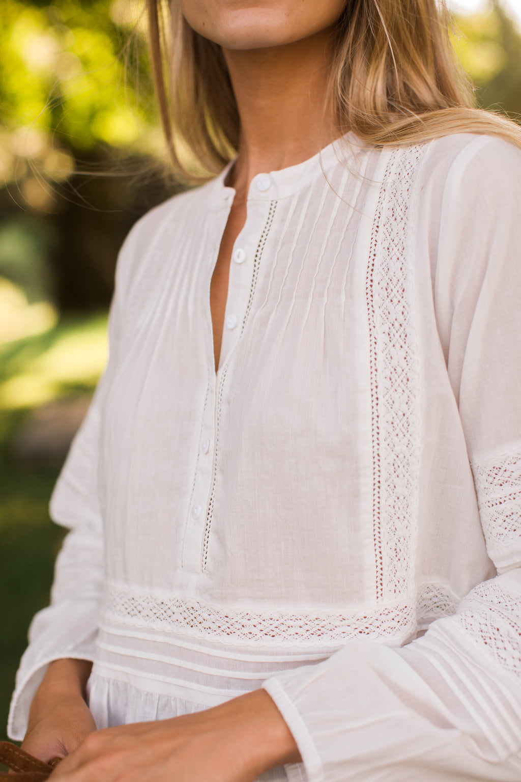 Avery Cotton Lace Top - Ivory