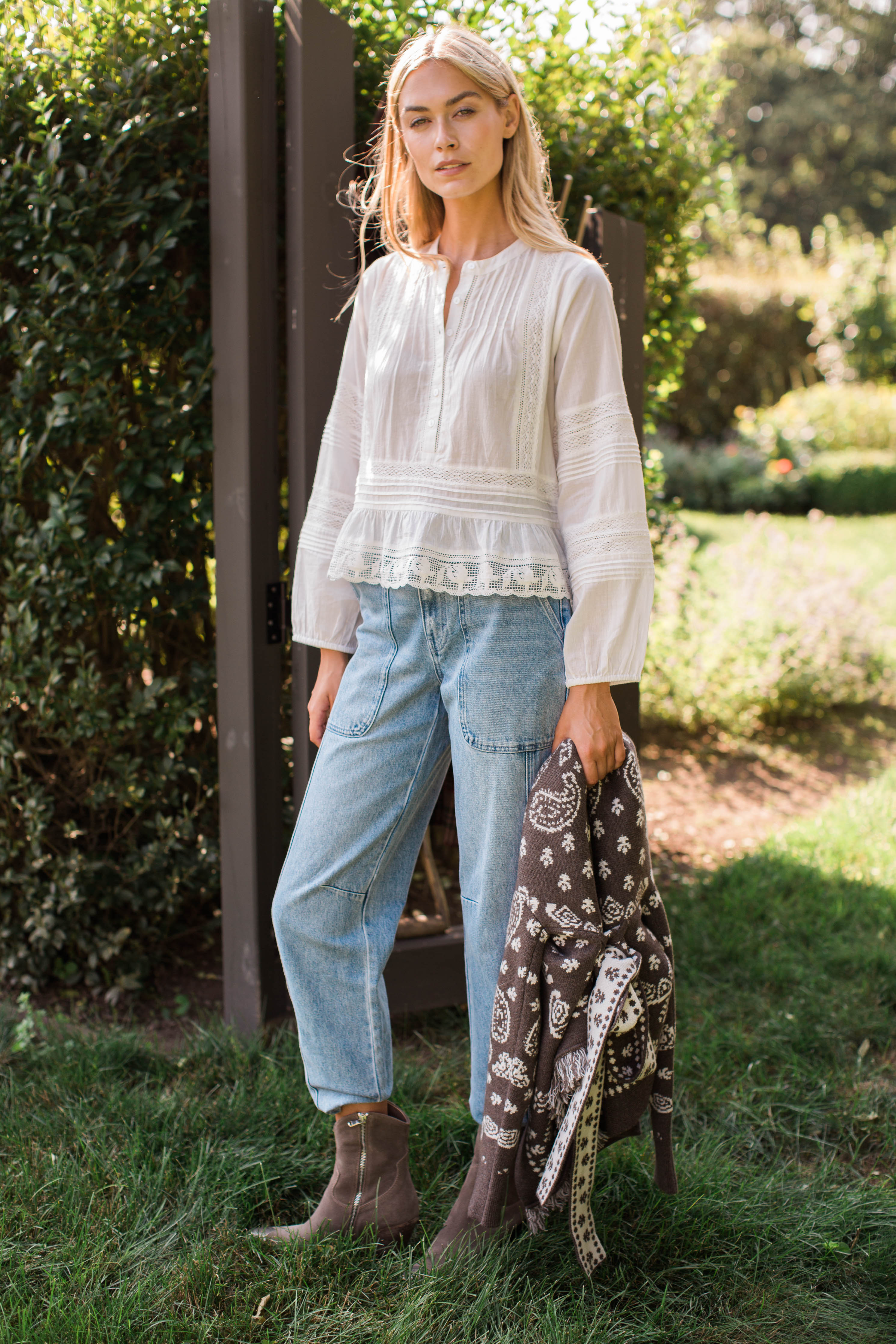 Avery Cotton Lace Top - Ivory