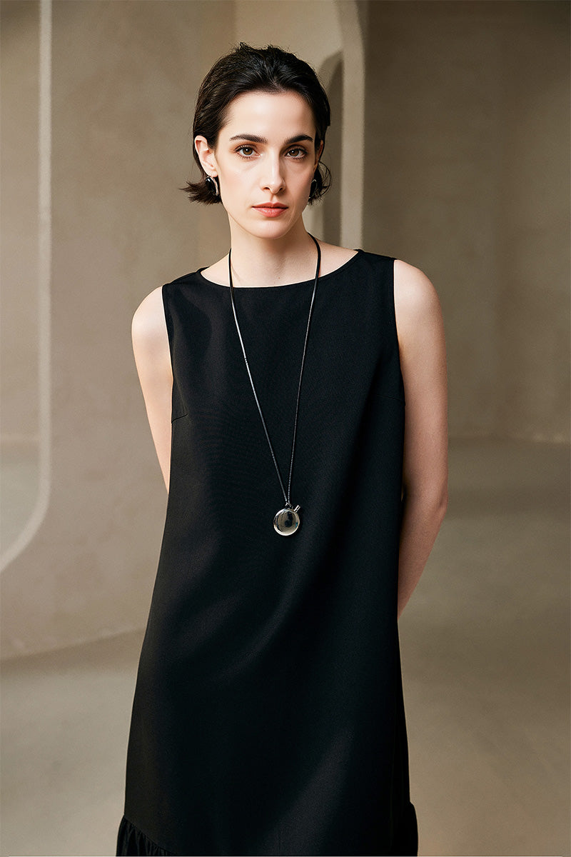 Sleeveless Drop-Waist Maxi Dress
