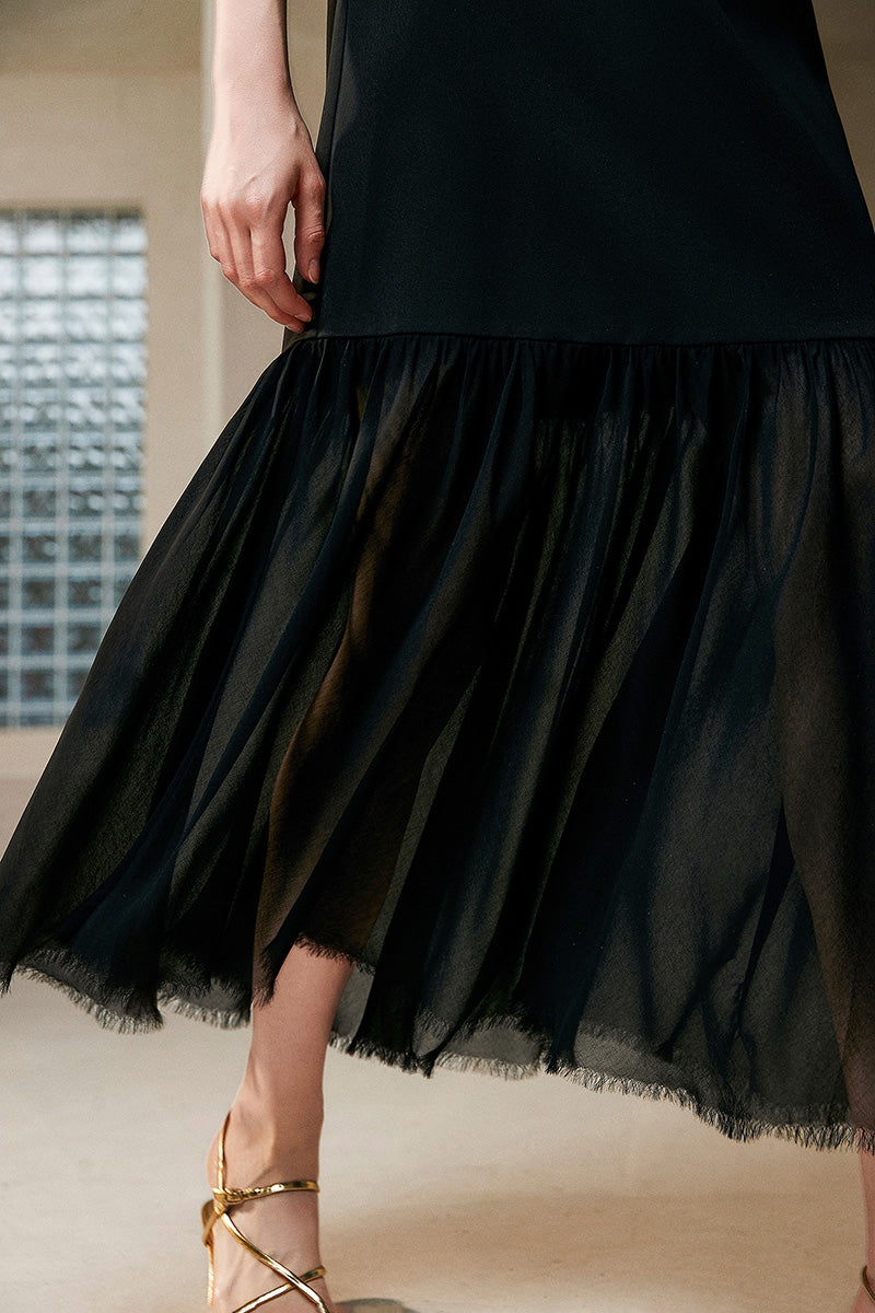 Sleeveless Drop-Waist Maxi Dress