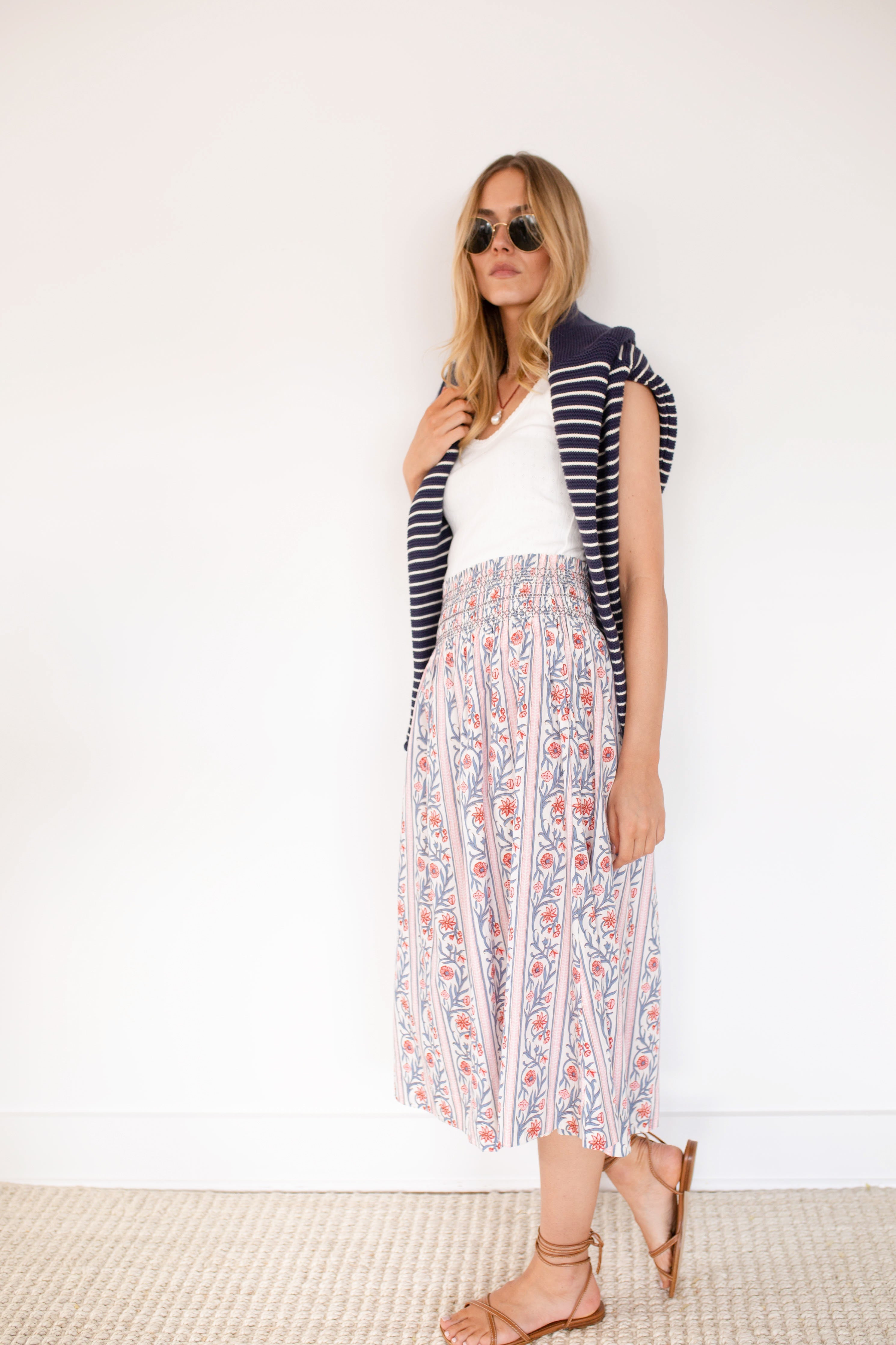 Sandra Skirt - Vine Floral
