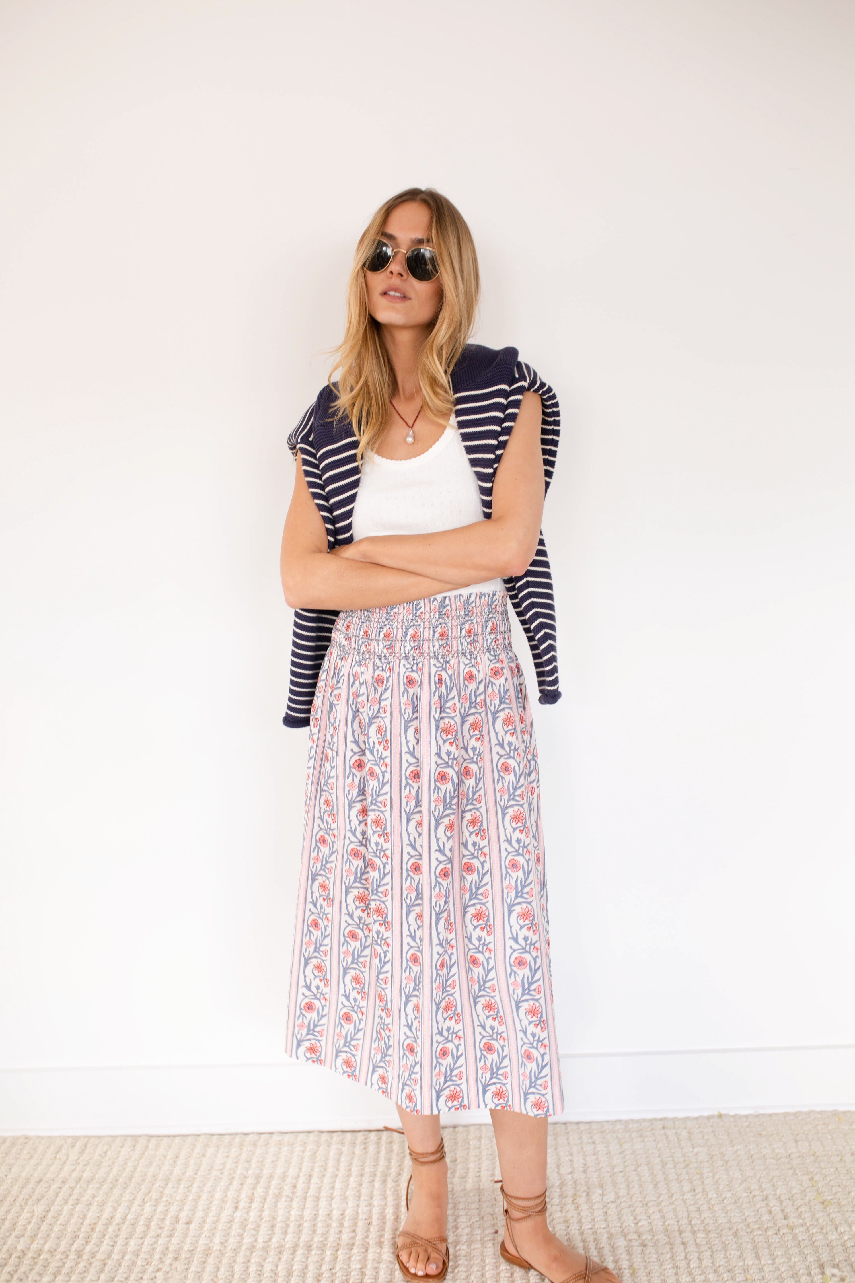 Sandra Skirt - Vine Floral