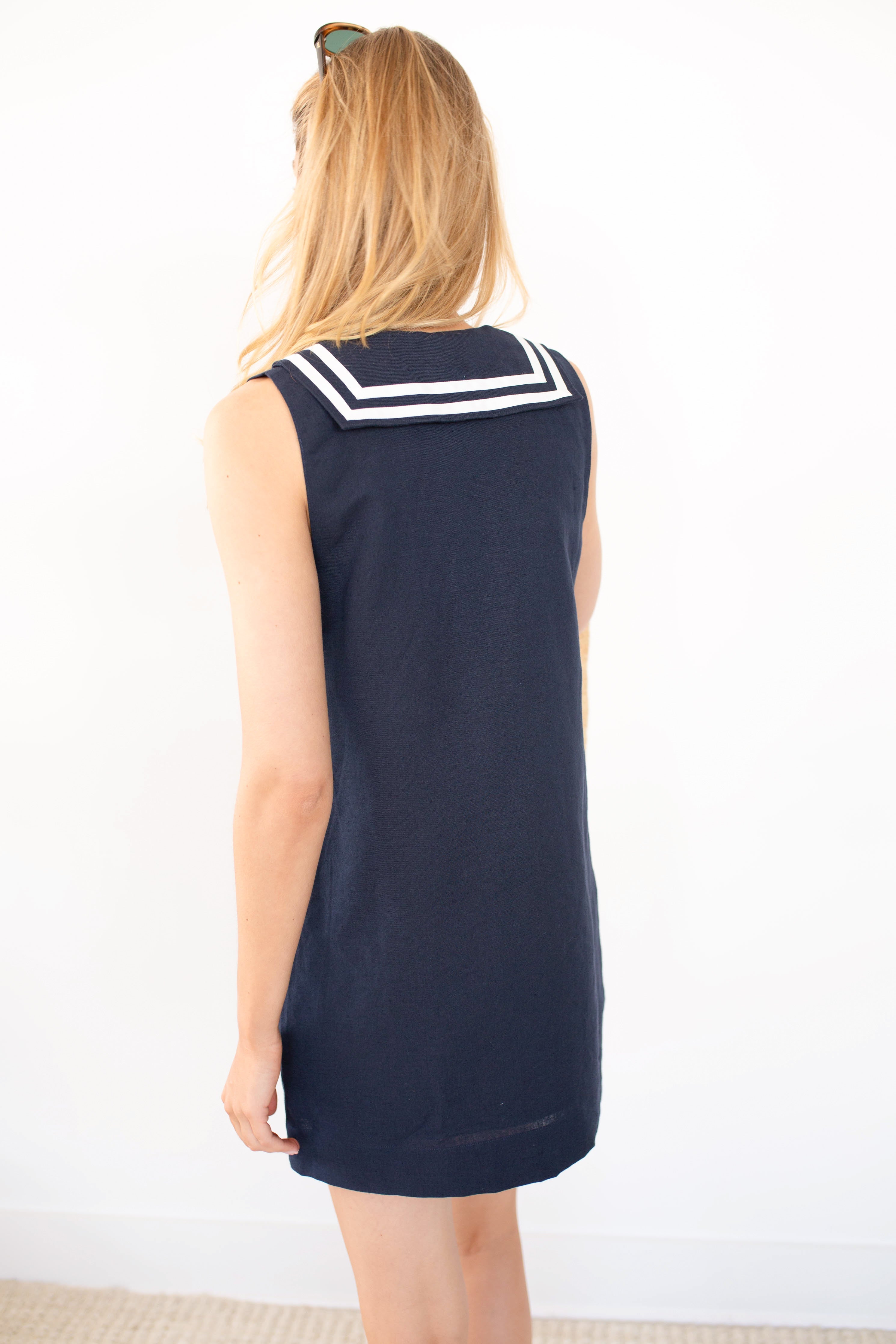 Waterfront Shift Dress - Navy