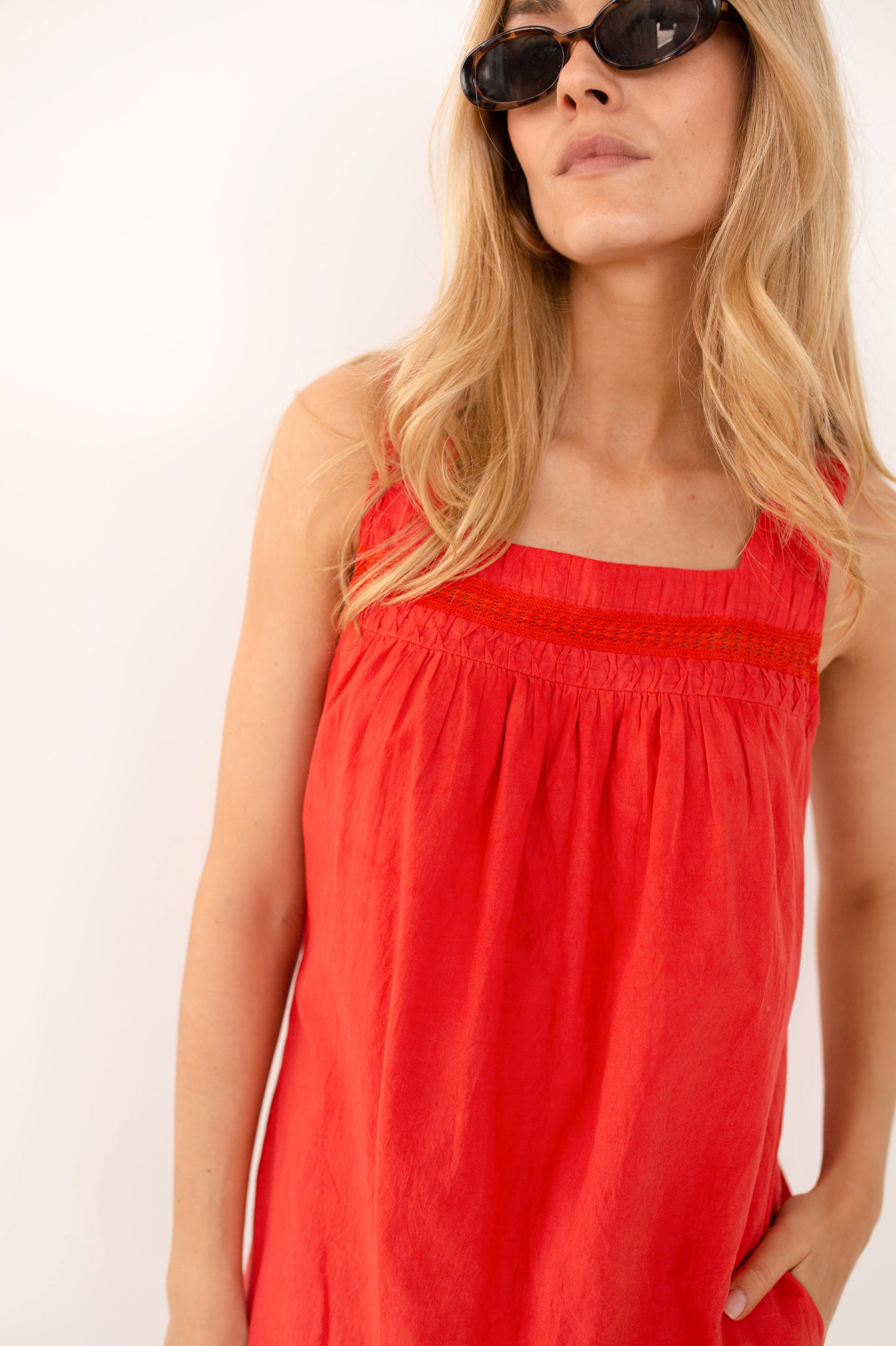 Emerson Shift Dress - Poppy Red