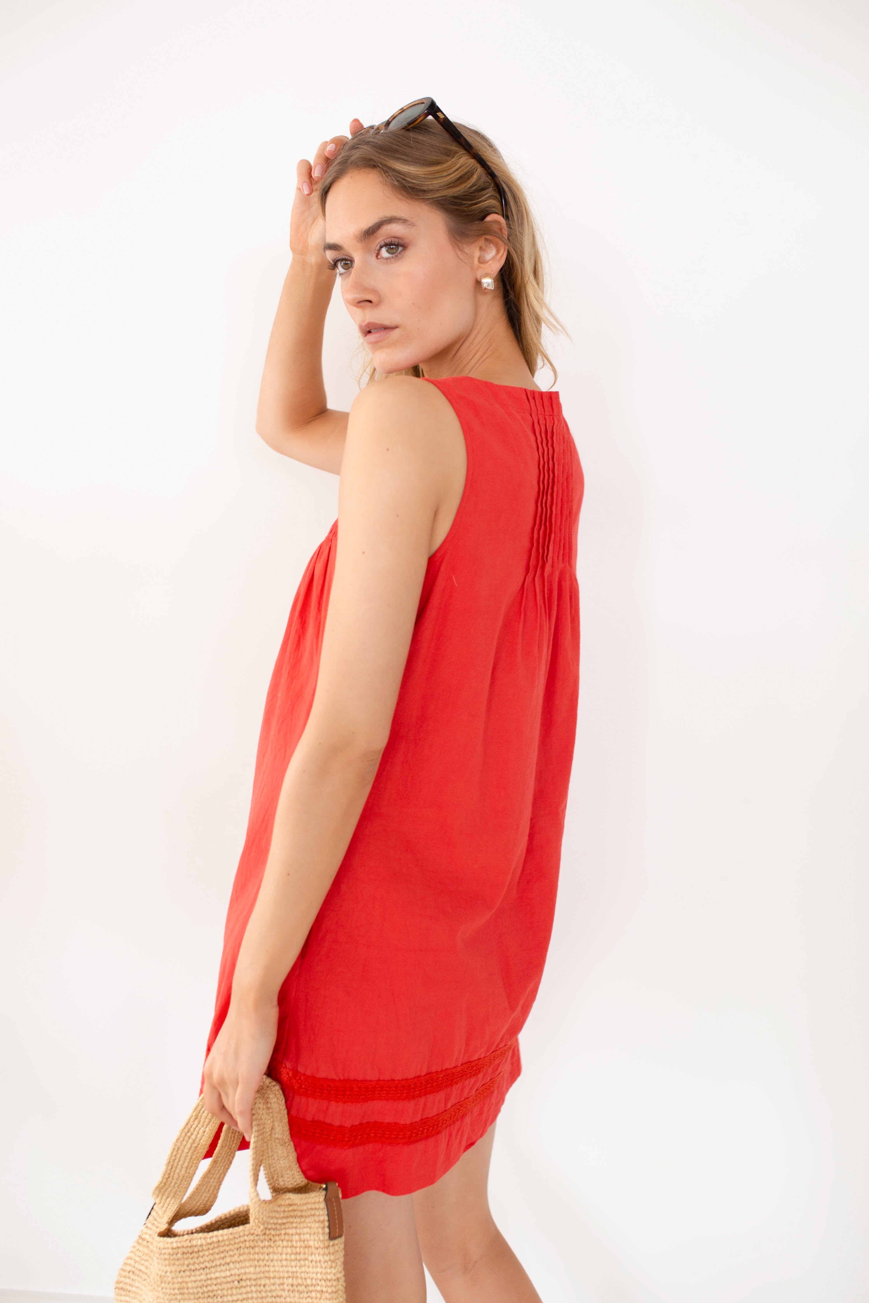 Emerson Shift Dress - Poppy Red